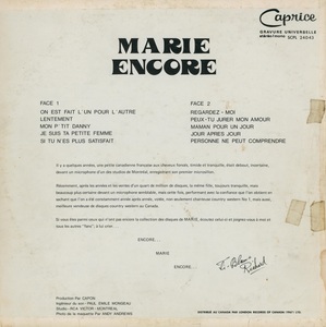 King marie marie encore 1972 dos