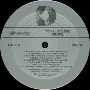 Leclerc f%c3%a9lix profil 1984 disque face a