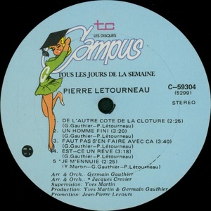 L%c3%a9tourneau pierre tous les jours de la semaine 1973 disque face a 5299
