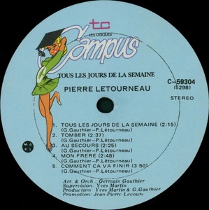 L%c3%a9tourneau pierre tous les jours de la semaine 1973 disque face b 5298