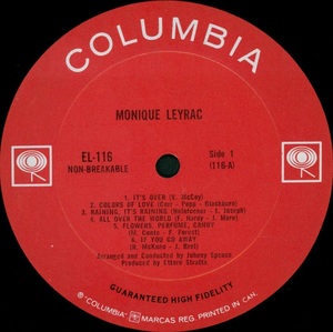 Leyrac monique monique leyrac mono 1967 disque s1
