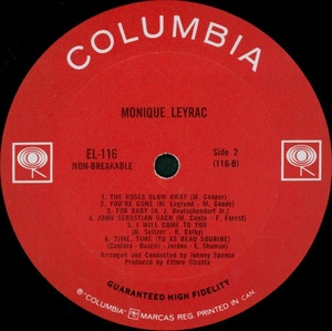 Leyrac monique monique leyrac mono 1967 disque face 2