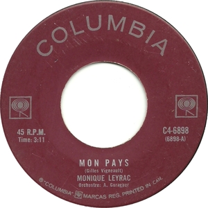 Monique leyrac mon pays columbia a