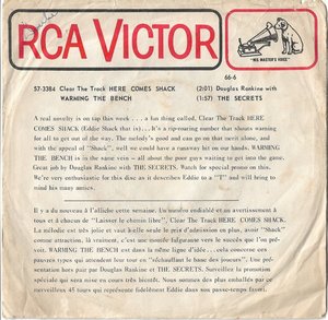 Secrets %28douglas rankine  douglas with the secrets%29   clear the track here comes shack bw warming the bench