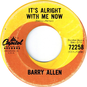 Barry allen its alright with me now capitol aii