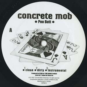 Concrete mob poo butt label 01