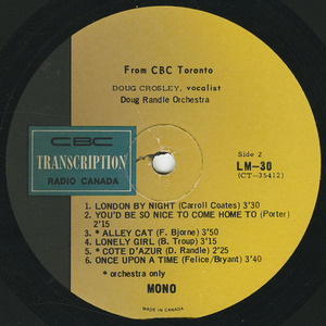 Doug randle orchestra w doug crosley label 02