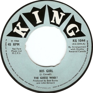 The guess who his girl 1966 a