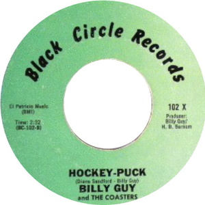 Billy guy and the coasters hockey puck black circle