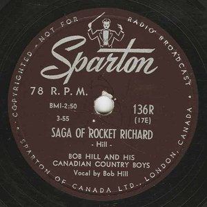 78 bob hill and his canadian country boys saga of maurice richard label