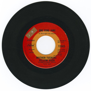 45 mother tuckers yellow duck   one ring jane bw funny feeling vinyl 01