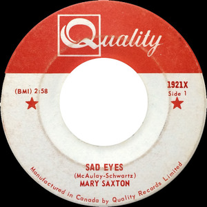 Saxton  mary   sad eyes bw take my heart %281%29