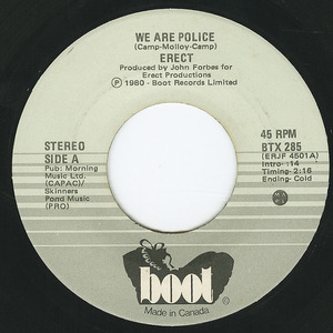 45 erect   we are police boot label 01