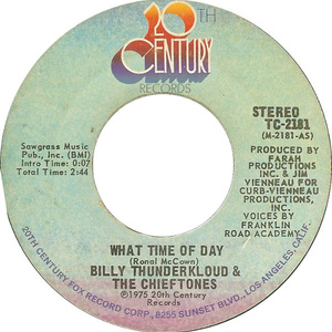 Billy thunderkloud and the chieftones what time of day 20th century a