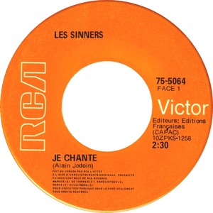 Les sinners je chante 1970