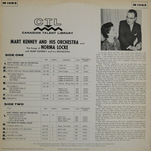Mart kenney and his orchestra the songs of noirma locke back