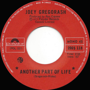 Joey gregorash another part of life polydor