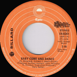 Billard  doug   baby come and dance bw sweet sweet love %282%29
