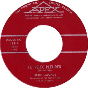 Pierre lalonde tu peux pleurer apex a v