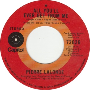 Pierre lalonde all youll ever get from me capitol ai