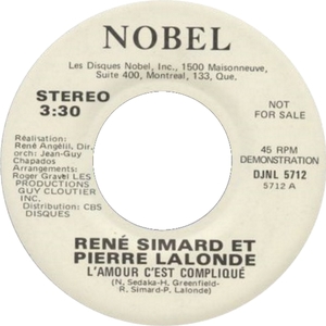 Rene simard pierre lalonde lamour cest complique nobel a