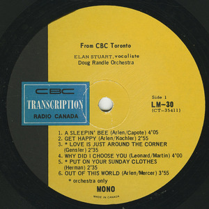 Doug randle orchestra w doug crosley label 01