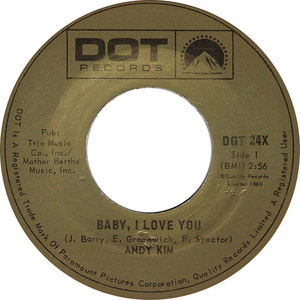 Andy kim baby i love you dot golden treasures a